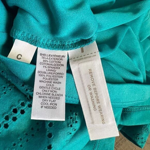 Loft turquoise eyelet sundress size s - Picture 3 of 6